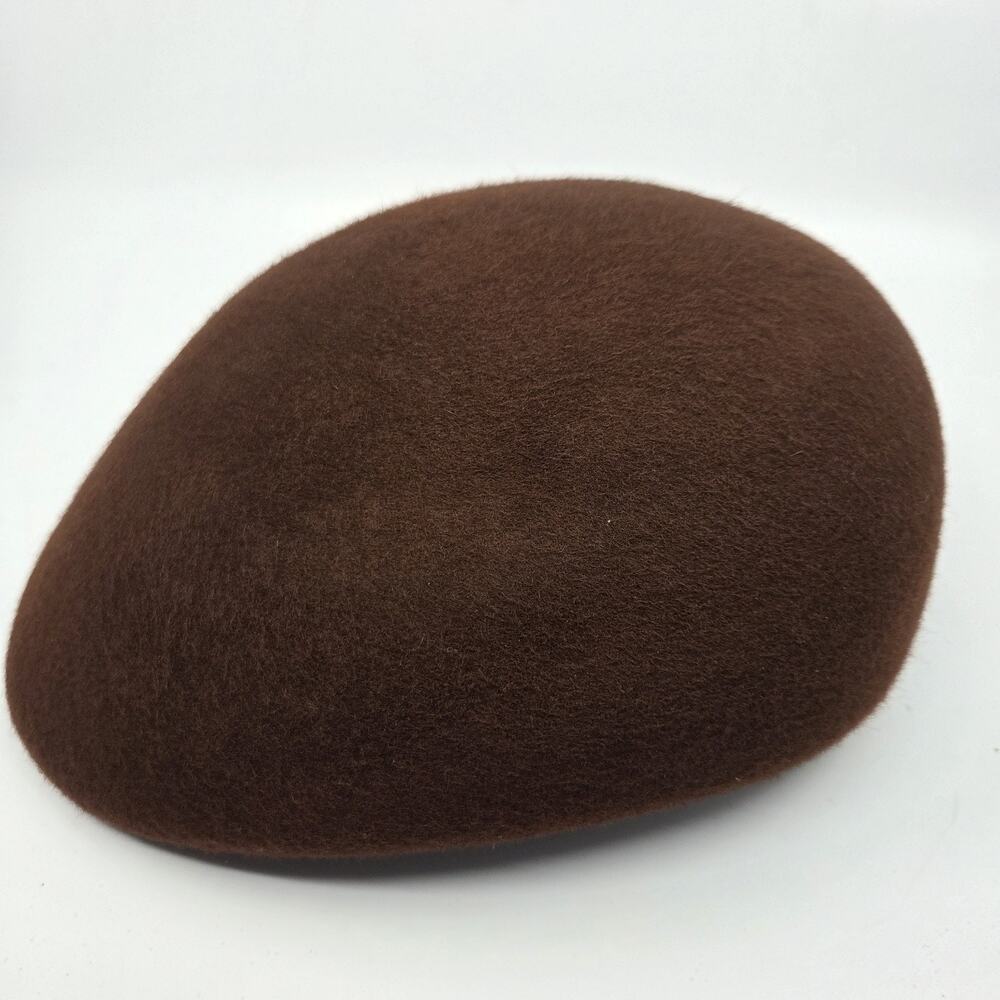 Men's ZCUD Newsboy Flat Cap Ivy Hat M/L Brown 100% Wool Beret Style